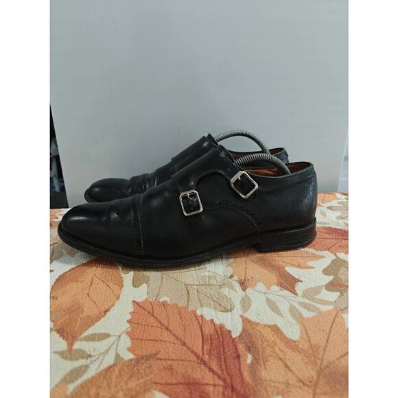 Allen Edmonds ST. JOHN'S Men's Double Monk Strap Loafers Sz 11 D Black Casual